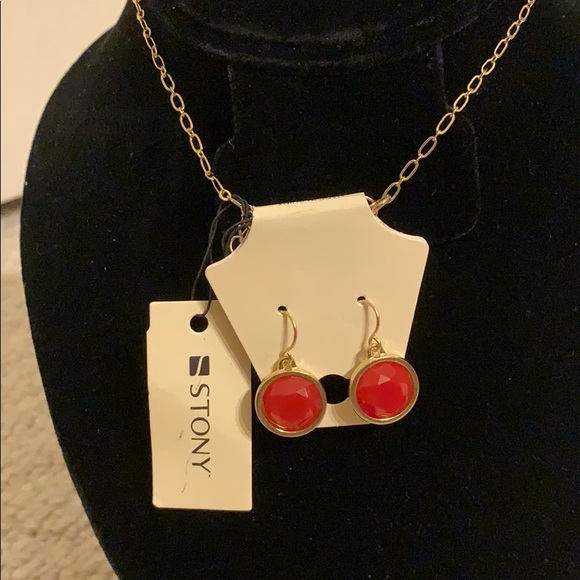 Stony Necklace w/ matching earrings - Picture 3 of 3